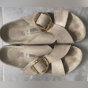 Birkenstock Siena bit buckle metallic rose size 38